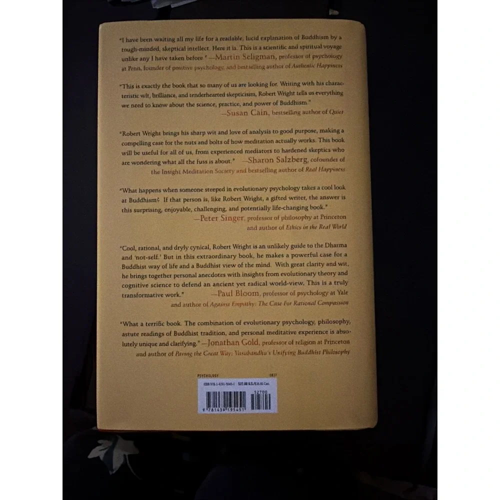 Why Buddhism Is True Robert Wright Hardcover Meditation Science Philosophy 2017